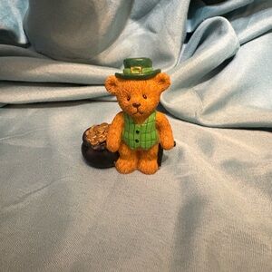 Vintage Leprechaun Teddy Bear Figurine